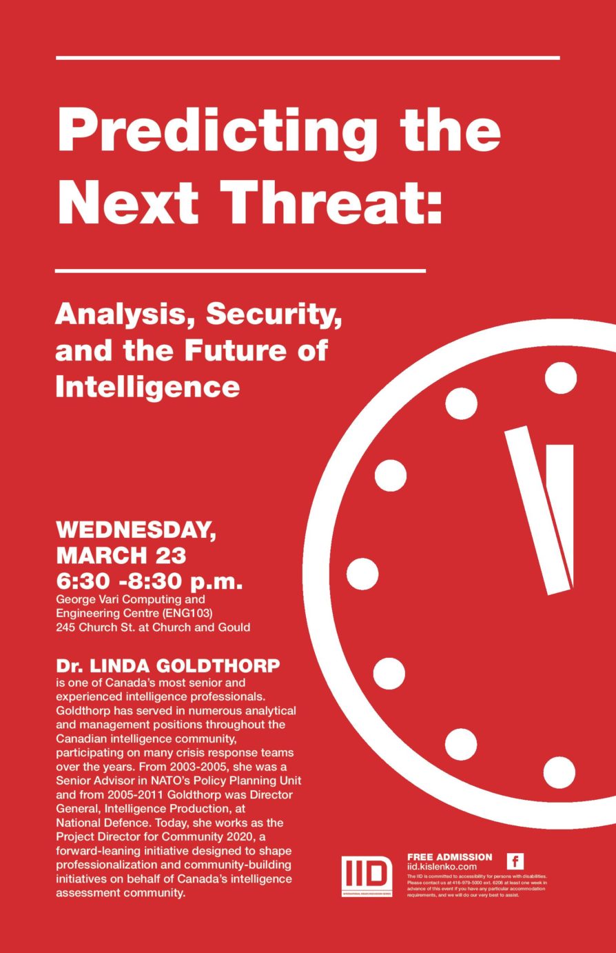 Predicting the Next Threat: Analysis, Security, and the Future of Intelligence—March 23, 2016