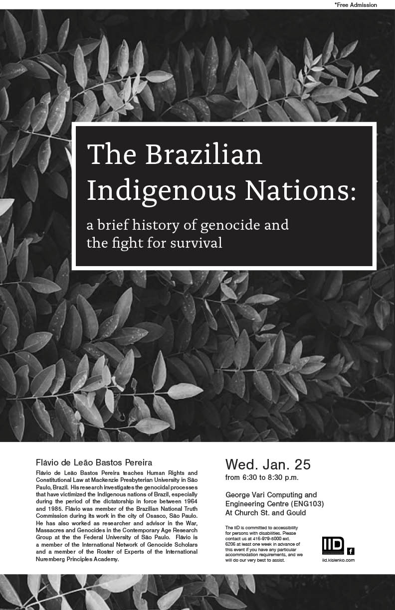 The Brazilian Indigenous Nations: a brief history of genocide and the fight for survival – Wednesday, January 25, 2017